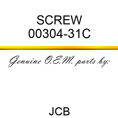 SCREW 00304-31C