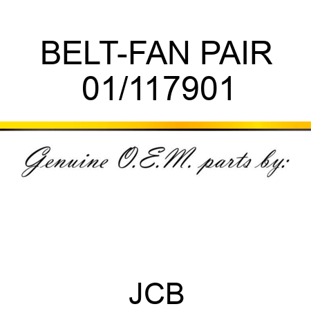 BELT-FAN PAIR 01/117901