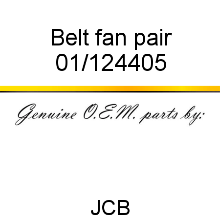 Belt, fan, pair 01/124405