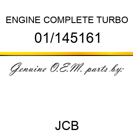 ENGINE COMPLETE TURBO 01/145161