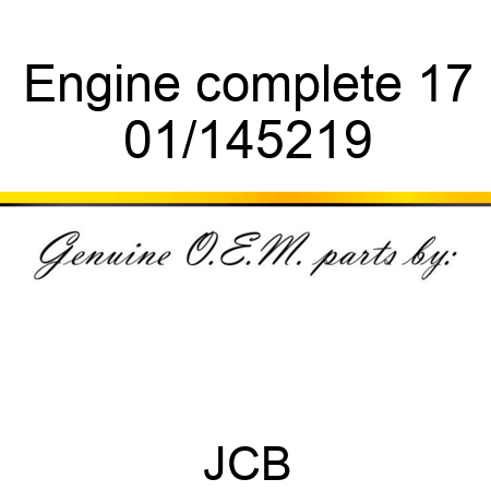 Engine complete 17 01/145219