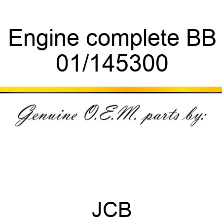 Engine complete BB 01/145300