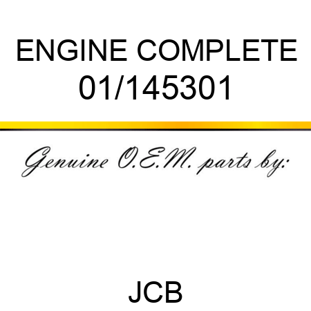 ENGINE COMPLETE 01/145301