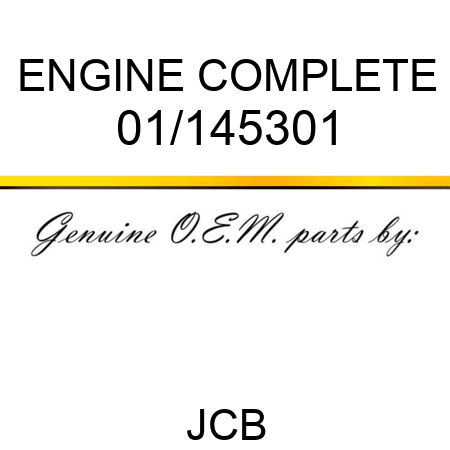 ENGINE COMPLETE 01/145301