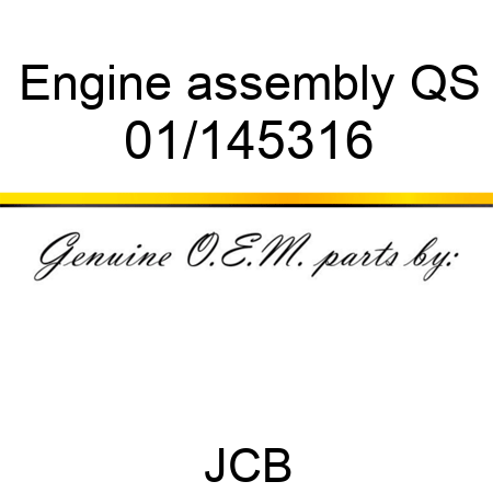 Engine assembly QS 01/145316