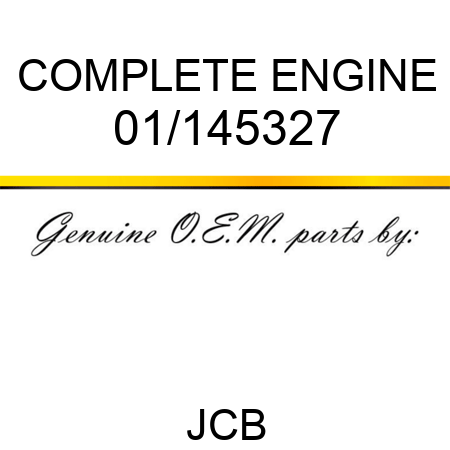 COMPLETE ENGINE 01/145327