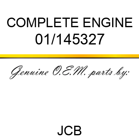 COMPLETE ENGINE 01/145327