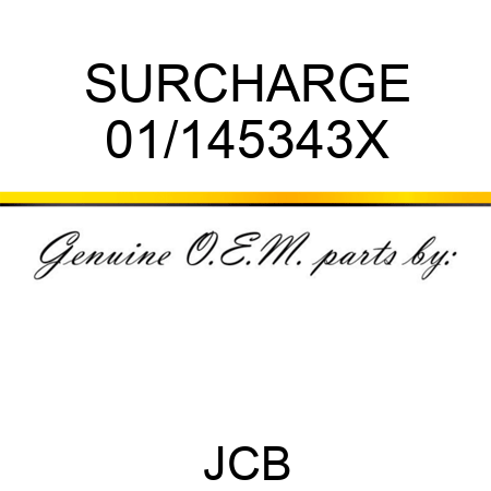 SURCHARGE 01/145343X