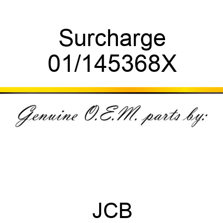 Surcharge 01/145368X