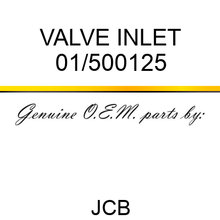 VALVE INLET 01/500125