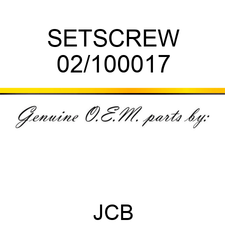 SETSCREW 02/100017