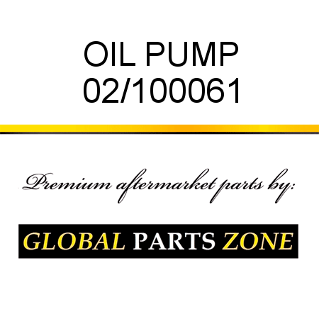 OIL PUMP 02/100061