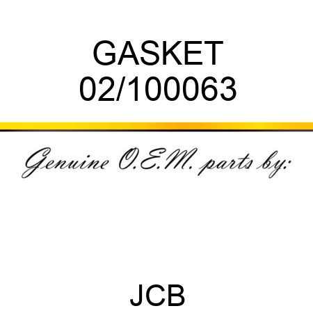 GASKET 02/100063