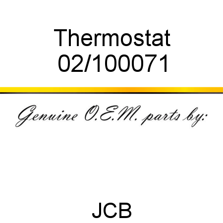 Thermostat 02/100071