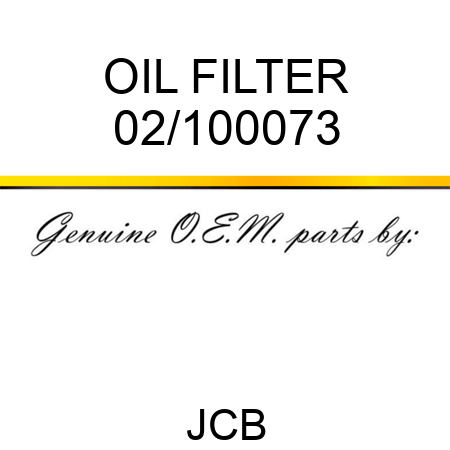OIL FILTER 02/100073