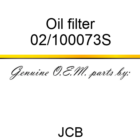 Oil filter 02/100073S