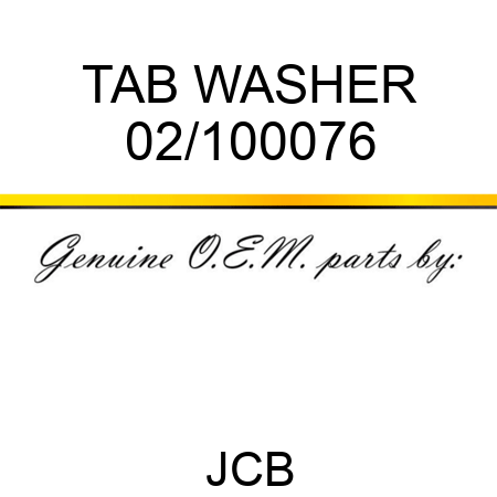 TAB WASHER 02/100076