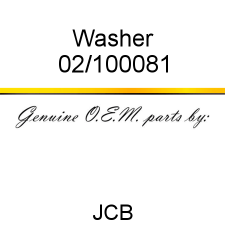 Washer 02/100081