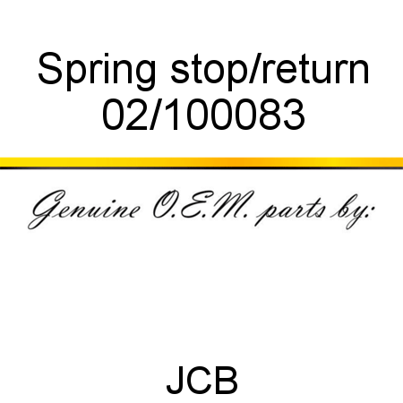 Spring, stop/return 02/100083