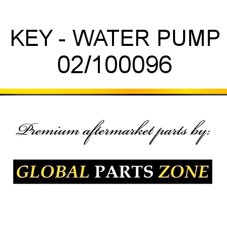 KEY - WATER PUMP 02/100096