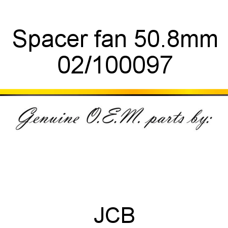 Spacer, fan, 50.8mm 02/100097