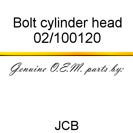 Bolt, cylinder head 02/100120