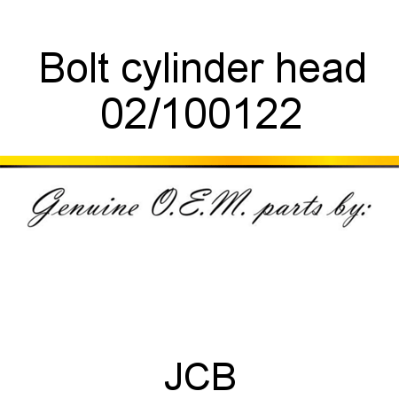 Bolt, cylinder head 02/100122