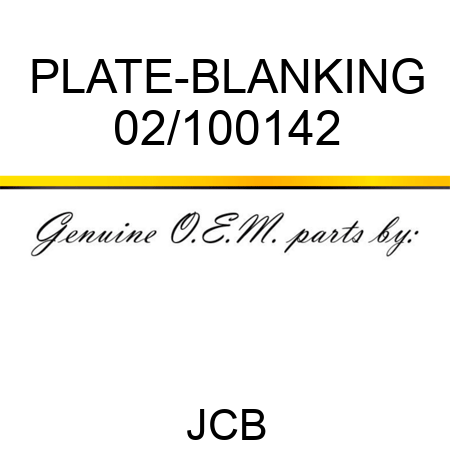 PLATE-BLANKING 02/100142