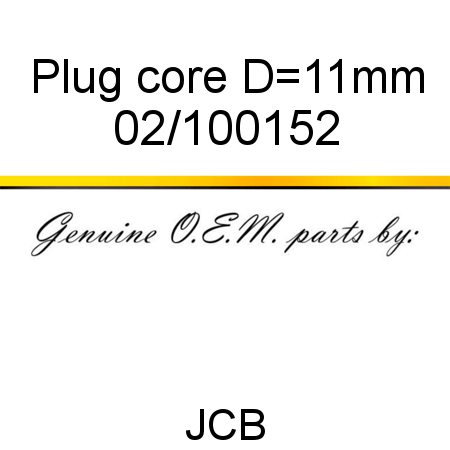 Plug, core, D=11mm 02/100152