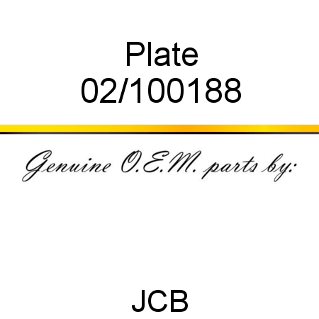Plate 02/100188