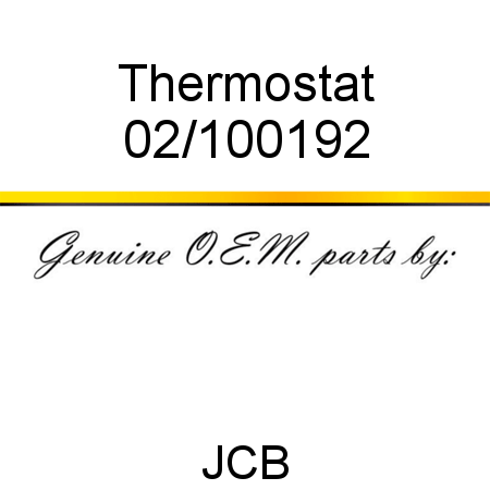 Thermostat 02/100192