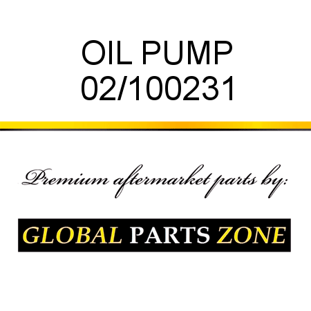 OIL PUMP 02/100231