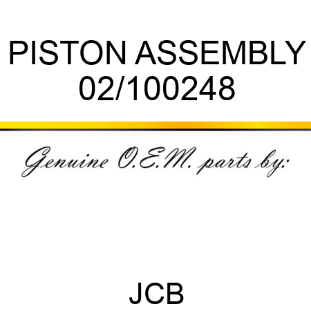 PISTON ASSEMBLY 02/100248