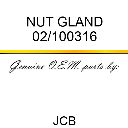 NUT GLAND 02/100316