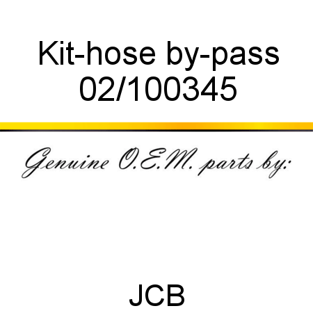 Kit-hose, by-pass 02/100345