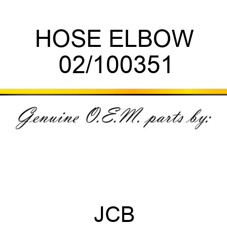 HOSE ELBOW 02/100351