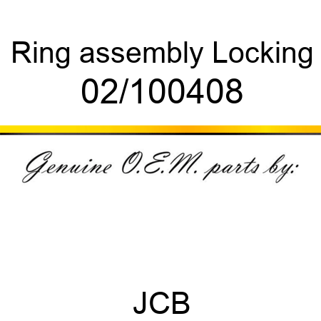 Ring, assembly, Locking 02/100408