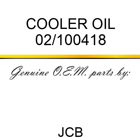 COOLER OIL 02/100418