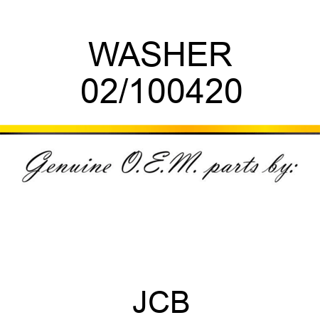 WASHER 02/100420