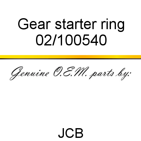 Gear, starter ring 02/100540