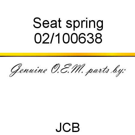 Seat, spring 02/100638