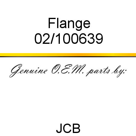 Flange 02/100639