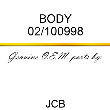 BODY 02/100998