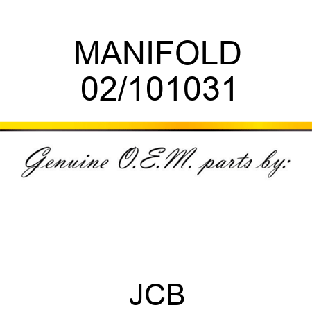 MANIFOLD 02/101031