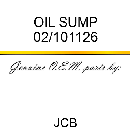 OIL SUMP 02/101126