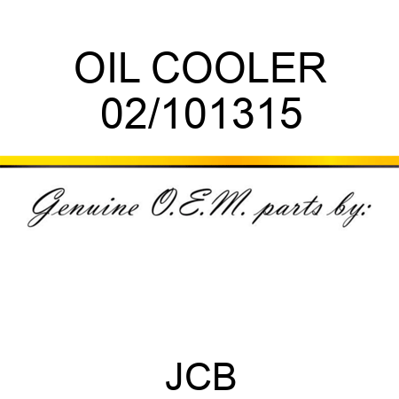 OIL COOLER 02/101315