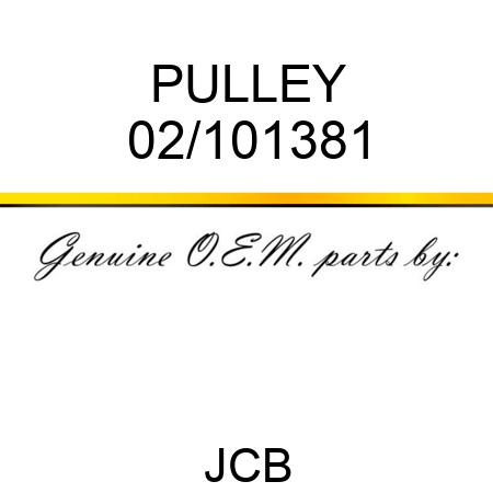 PULLEY 02/101381