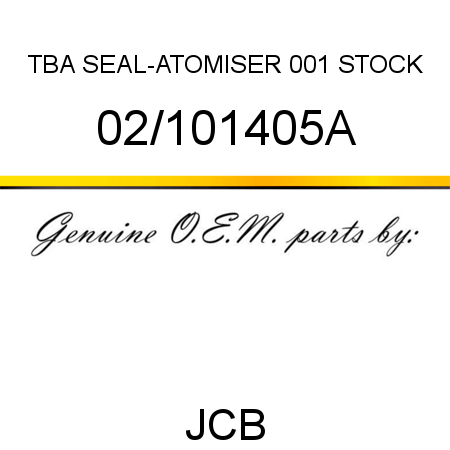 TBA, SEAL-ATOMISER, 001 STOCK 02/101405A