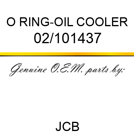 O RING-OIL COOLER 02/101437