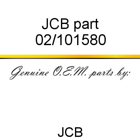 JCB part 02/101580